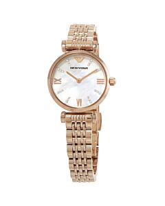 Women's Gianni T-Bar Stainless Steel Mother of Pearl Dial Watch