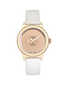 Women's Gibi Leather Rose Gold-tone Dial Watch