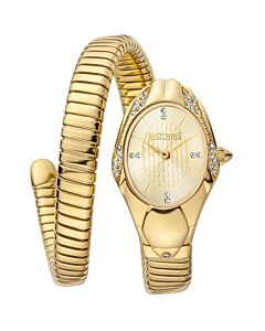 Women's Glam Chic Snake Stainless Steel Gold-tone Dial Watch