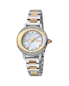 Women's Glam Chic Stainless Steel Mother of Pearl Dial Watch