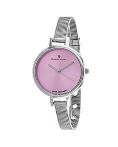 Women's Grace Stainless Steel Mesh Pink Dial Watch