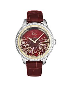 Women's Grand Bal Leather Red Dial Watch