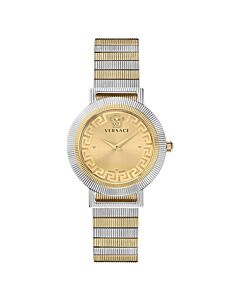 Women's Greca Chic Stainless Steel Gold Dial Watch