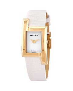 Women's Greca Icon Leather White Dial Watch