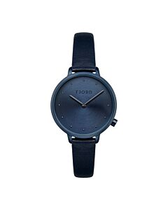 Women's Gyda Leather Blue Dial Watch
