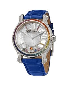 Women's Happy Sport (Crocodile) Leather Mother of Pearl (Diamond-set) (with Seven Floating Dial Watch