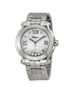 Women's Happy Sport Stainless Steel White with 7 floating diamonds Dial