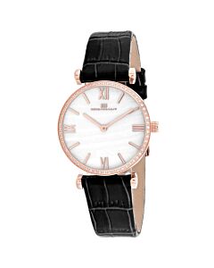 Women's Harmony Leather Mother of Pearl Dial Watch