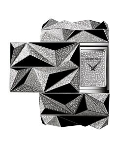Women's Haute Joaillerie Diamond Punk 18kt White Gold Set with Diamonds Diamond Pave Dial Watch