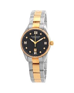 Women's Heritage Stainless Steel and 18kt Yellow Gold Black Dial Watch