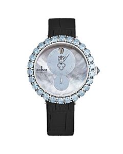 Women's HeritageEleg Leather Mother of Pearl Dial Watch