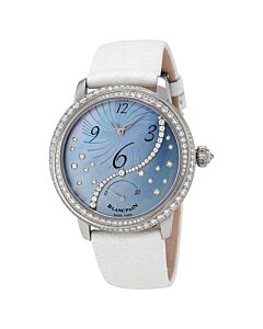 Women's Heure Decentree Ostrich Leather Mother Of Pearl Dial Watch