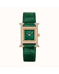 Women's Heure H Leather Green Dial Watch