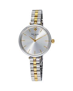 Women's Holland Two-tone (Silver and Gold-tone) Stainless Steel Silver Dial