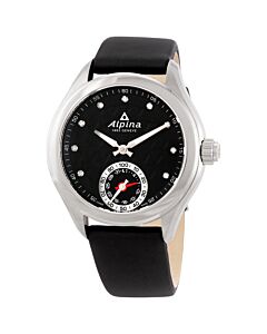 Women's Horological Smartwatch Satin with Leather Black Dial