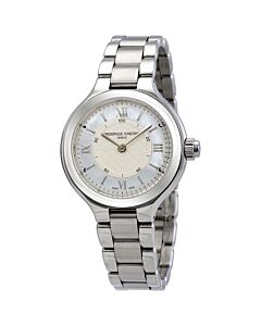 Women's Horological Smartwatch Stainless Steel White Mother of Pearl Dial Watch