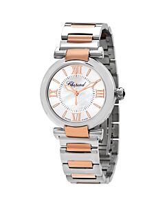 Women's Imperiale Stainless Steel with 18kt Rose Gold Links Silver (Mother of Pearl Center) Dial Watch