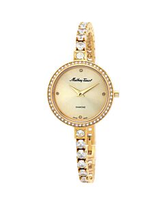 Women's Infinity Stainless Steel decorated with Swarowski crystals Gold Dial Watch