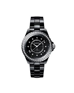 Women's J12 Ceramic Black Dial Watch