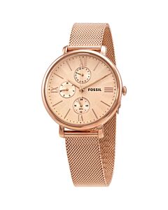 Women's Jacqueline Chronograph Stainless Steel Mesh Rose Dial Watch