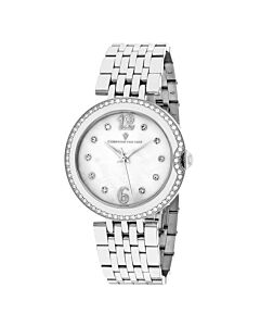 Women's Jasmine Stainless Steel White Mother of Pearl Dial Watch