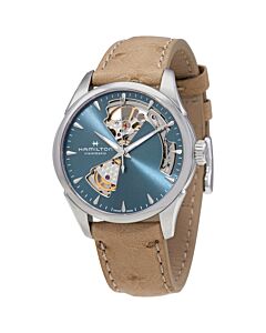 Women's Jazzmaster Leather Blue (Cut-Out) Dial Watch