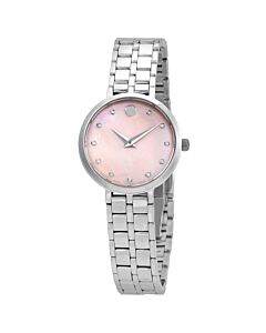 Women's Kora Stainless Steel Pink Mother of Pearl Dial Watch
