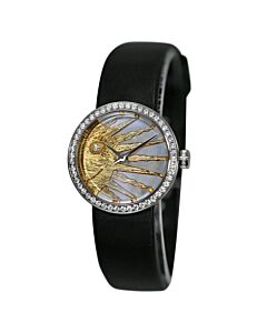 Women's La D De Dior Rose Celeste Satin Gold-tone Dial Watch