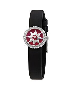 Women's La D De Dior Satin Red Lacquer (Silver Star) Dial Watch