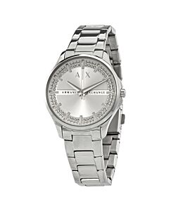 Women's Lady Hampton Stainless Steel Silver (Crystal-set) Dial Watch