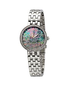 Women's Ava Stainless Steel Black Mother of Pearl Dial