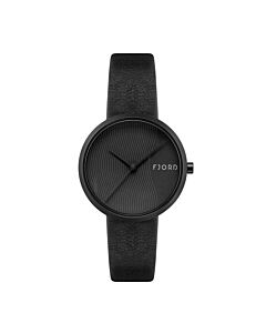 Women's Laurens Leather Black Dial Watch