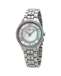 Women's Lauryn Stainless Steel set with Crystals Mother of Pearl Dial Watch