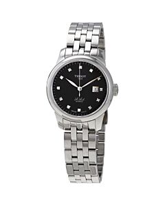 Women's Le Locle Stainless Steel Black Mother of Pearl Dial