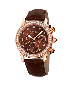 Women's Leather Brown Dial Watch