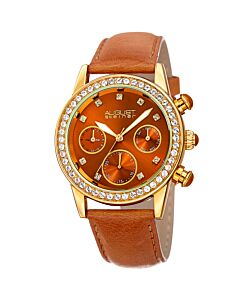 Women's Leather Brown Dial Watch