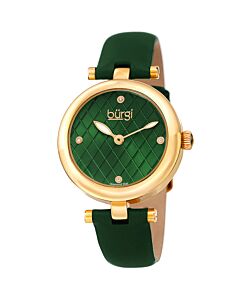 Women's Leather Green (Argyle) Dial Watch