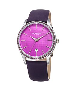 Women's Purple Leather Purple Dial
