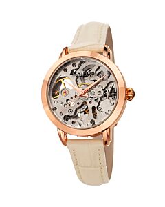 Women's Leather Silver-tone Dial