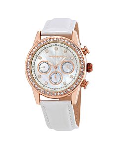 Women's White Mother of Pearl Dial Ivory Polyurethane