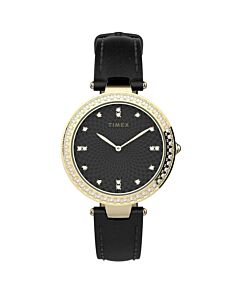 Women's Legacy Leather Black Dial Watch