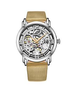 Women's Legacy Leather Silver (Skeleton) Dial Watch