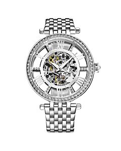 Women's Legacy Stainless Steel Silver (Skeletonized Center) Dial Watch