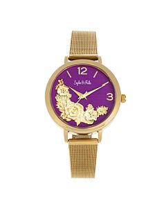 Women's Lexington 316L Mesh Stainless Steel Purple Dial Watch