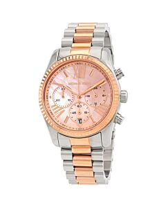 Women's Lexington Chronograph Stainless Steel Rose Gold-tone Dial Watch