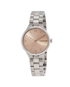 Women's Linked Stainless Steel Pink Dial Watch