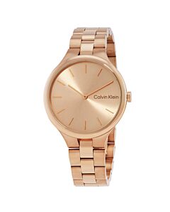 Women's Linked Stainless Steel Rose Gold-tone Dial Watch