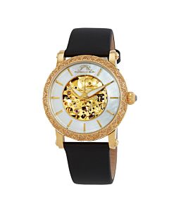 Women's Liza Automatic Leather White (Skeleton Center) Dial Watch