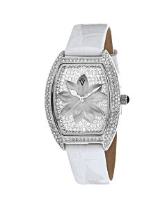 Women's Lotus Leather White Dial Watch