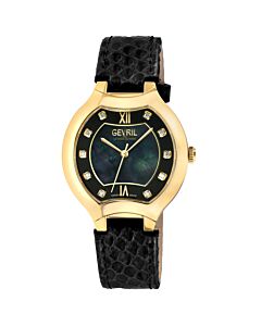 Women's Lugano Leather Mother of Pearl Dial Watch